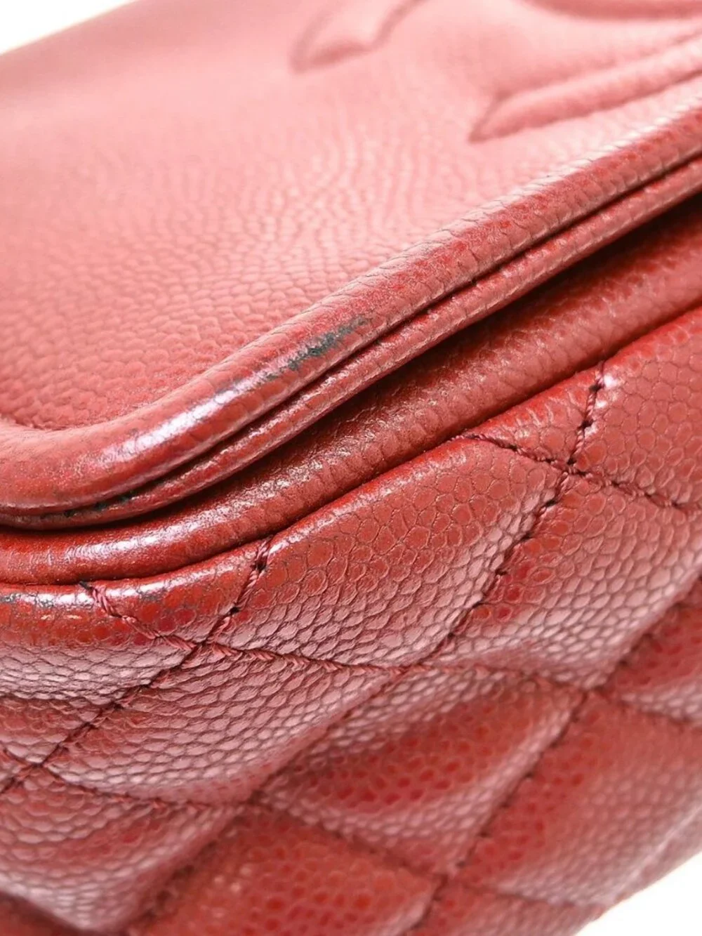 Chanel Red Calfskin Straight Flap Shoulder Bag NQ11761